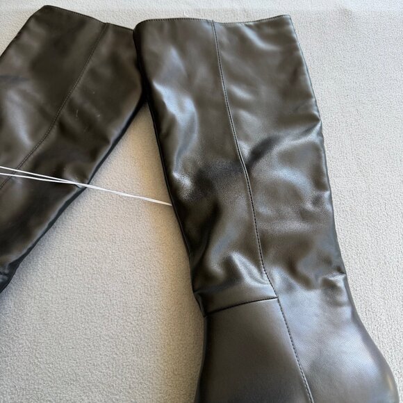 Womens Kendra Kitten Heel Tall Boots - Universal Thread Black 8 - Picture 10 of 11